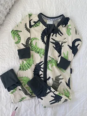 Bonds Crocodile Print Wondersuit ~ Size 0-3 Months 000 ~ Brand New No Tags • $15