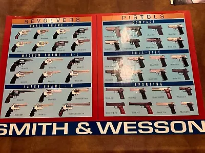 Smith & Wesson Revolver Poster From 1980's / 1990's. • $18