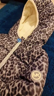 Michael Kors Baby Girl Leopard Print Snowsuit Pramsuit 6-12M Children • £29.03