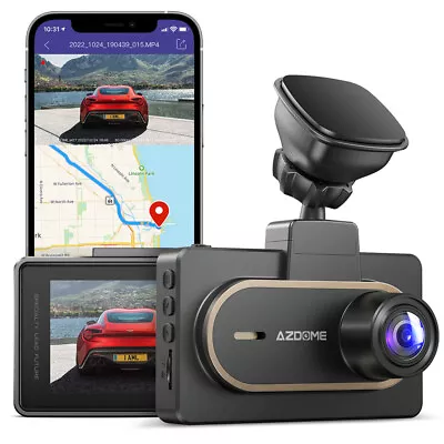 $69.99 • Buy AZDOME 2K 1440P Dash Cam Camera WiFi GPS Car DVR Video Recorder Night Vision
