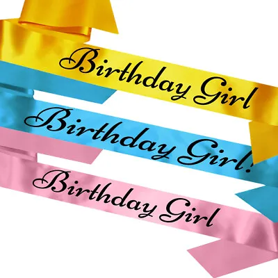 Birthday Girl Sash Night Out Party 16th 17th 18th 21st 30th 40th All Colours New • £4.95