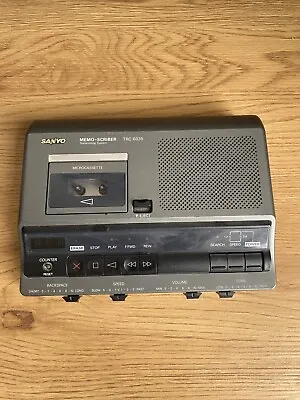 Sanyo TRC-6030 Memo Scriber Cassette Tape Player Untested • £9