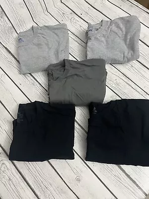 Gildan Men’s T Shirts 5 Pack 2XL Light Gray Dark Gray Black • $20