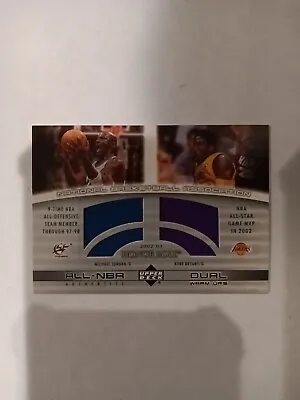 Michael Jordan/ Kobe Bryant Upper Deck Honor Roll NBA Dual Warm Ups Card MJ/KB/W • $505