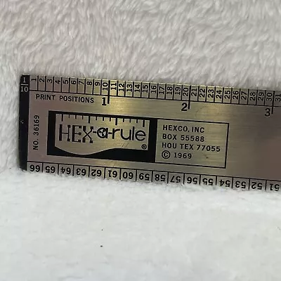 Vintage RARE Hex-a-rule Programming Aid By The Maker Of Hex Adder • $51.99