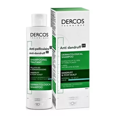 Vichy Dercos Anti-Dandruff Advanced Action Shampoo 200ml-Normal To Oily Hair • £11.99