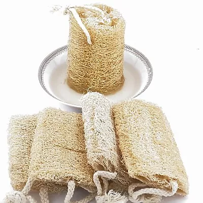 5 Piece All Natural Loofah Luffa Exfoliating Bath Body Shower Sponge Scrubber • $11.98