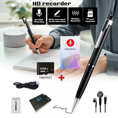 32gb Spy Digital Voice Activated Recorder Mini Hidden Audio Recording Pen Device • $14.98