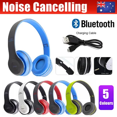 $14.19 • Buy Noise Cancelling Wireless Headphones Bluetooth 5 Earphone Headset With Mic Hot