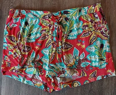 $17.10 • Buy Vera Bradley Lounge Shorts Pajama Bottoms Red Floral XL 