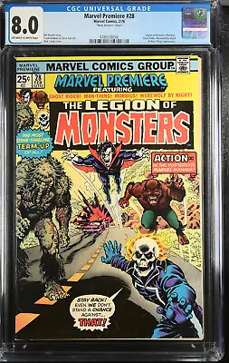 Marvel Premiere #28 1st App Legion Of Monsters Cgc 8.0 Mark Jewelers Variant • $999.99