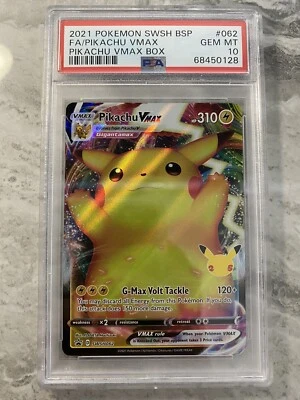 $88.88 • Buy Pokemon TCG - Pikachu - SWSH062 - PSA 10 GEM MINT - Holo Rare - Promo