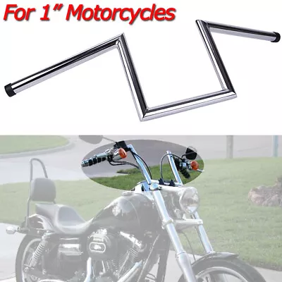 $85.20 • Buy 8  Rise Ape Hangers 1  Z-Bars Handlebars For Harley Honda Yamaha Suzuki Kawasaki
