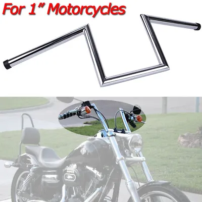 Motorcycle 8  Rise Ape Hanger 1  Inch Drag Z Bar Handlebar For Harley FLST Honda • $81.73