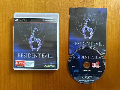 Resident Evil 6 (ma15+) Ps3 Includes Manual Pal Oz Seller • $12.99