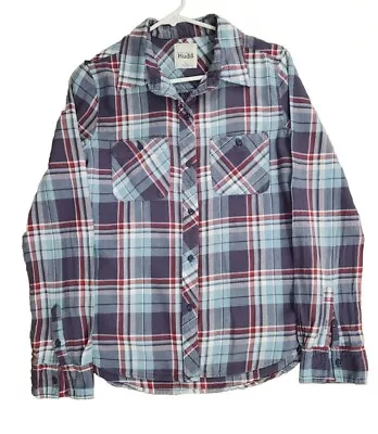 Mudd  Long Sleeve Plaid Flannel Shirt Womens Medium Small • $8.90