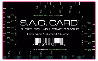 S.A.G. Card Suspension Adjustment Gauge For Fox Shocks DVO Cane Creek MRP  • $11.99