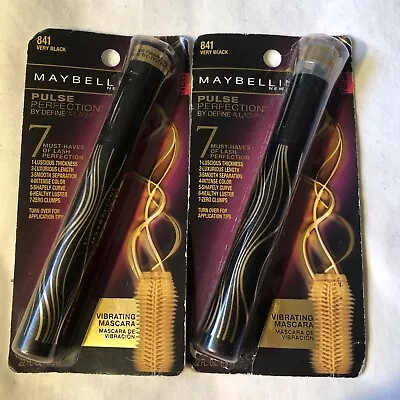 2x MAYBELLINE PULSE PERFECTION BY DEFINE LASH #841 VERY BLACKRARE! VHTF • $29.99