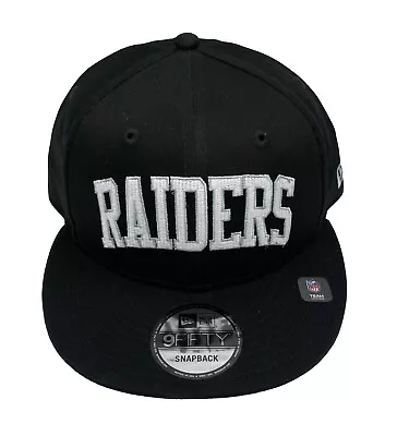 New Era Las Vegas Raiders 9Fifty Basic Arch Script Black Adjustable Snapback • $39.99