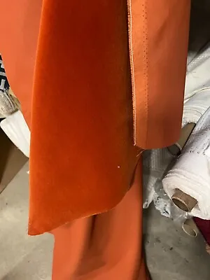Kravet Mohair Velvet Orange 30 Yds Left Sold By The Yard • $85
