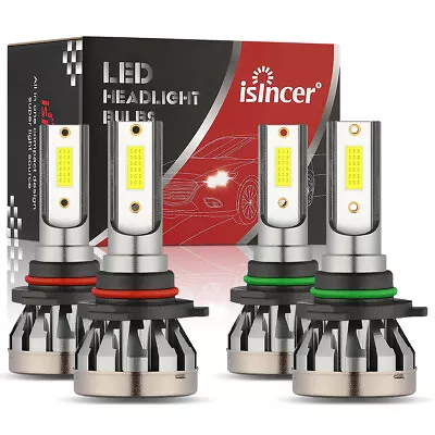 $10.99 • Buy 9005 9006 Combo LED Headlight Bulbs High Low Beam Kit 6500K Super White Bright