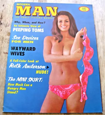 Vintage Modern Man Magazine April 1969 Pin Up Ruth Anderson • $50
