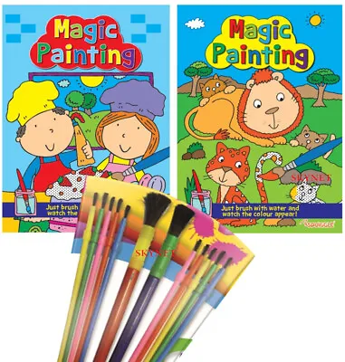 A4 Magic Painting Colouring Art Books For Children No Mess Just Use Water    • £4.49