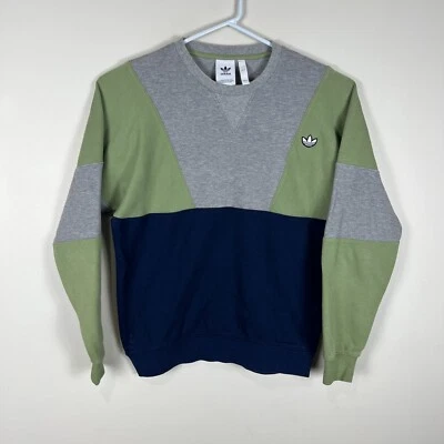 $29.99 • Buy Adidas Originals Pullover Fleece Crew Colourblock Jumper Sweatshirt Mens Small S