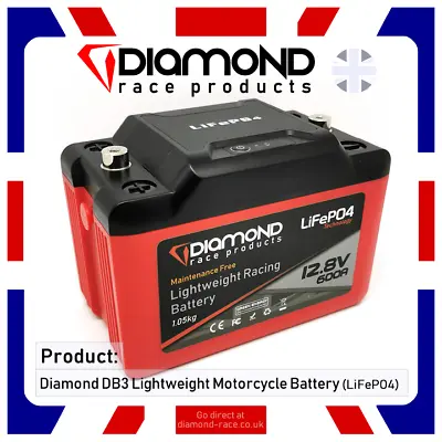 DIAMOND - Lightweight Racing Battery - DB-3 - For Honda RVF750 RC45 - 1994-1995 • £151