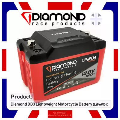 DIAMOND - Lightweight Racing Battery - DB-3 - For Kawasaki ER6 F/N 2022-2023 • £151