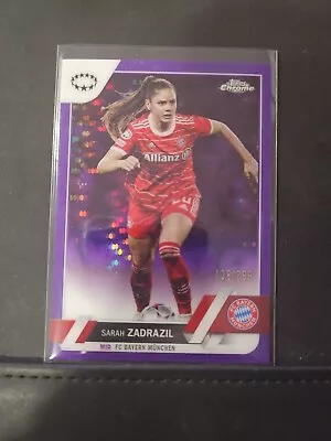 2022-23 Topps Chrome UEFA Women's Champions League Purple 138/299 Sarah Zadrazil • $3