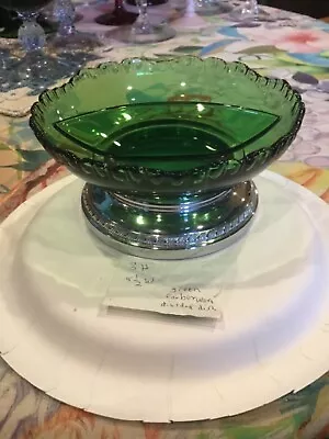 Cambridge Glass Farberware Divided Dish In Green • $17