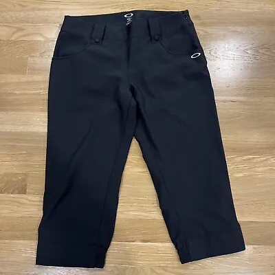 Oakley Black Workout Pants Womens Size 6 Medium Capri Crop 30 X 19” Stretch • $9.99