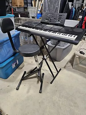 Casio WK-7600 76-Key Portable Keyboard 197881098247 With Stand And Stool • $400