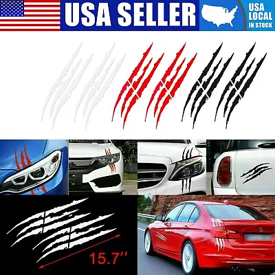 Monster Claw Scratch Decal Reflective Sticker For Car Headlight Motorcycles • $5.90