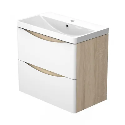 Bathroom Vanity Units With Sink 2 Soft Close Drawers 1 Tap Hole Storage Funiture • £159.99