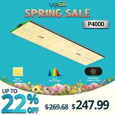 VIPARSPECTRA 2023 NEW P4000 LED Grow Light Full Spectrum For Plants Veg Bloom IR • $247.99