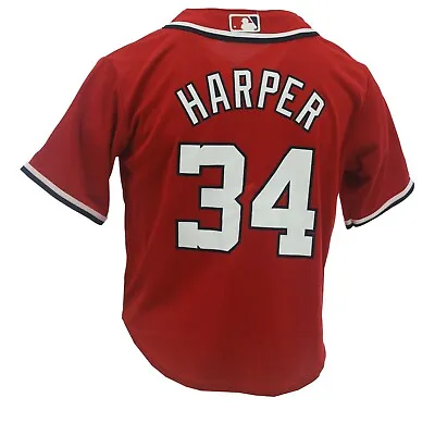 $19.99 • Buy Washington Nationals MLB Majestic Cool Base Youth KIDS Size Harper Jersey New