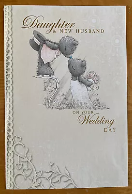 'Daughter & New Husband' Me To You Wedding Card - Tatty Bear - 9 X6  • £2.50