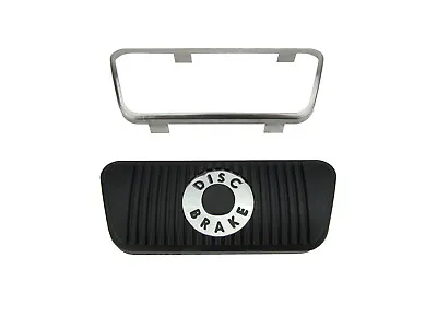 1965 1966 1967 Ford Mustang Replacement Disc Brake Pedal Pad W/SS Trim - Auto • $16.90