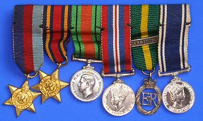 WW2 MINIATURE Medals Group Defence War Burma 39-45 Territorial Police **[23374] • £79.99