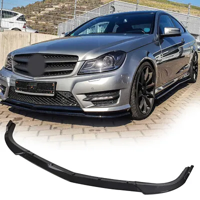 For Benz C Class W204 Sport 12-14 Front Bumper Lip Splitter Spoiler Carbon Fiber • $61.79