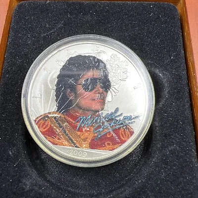 Officially Licensed Michael Jackson Signature 1 OZ 2009 American Silver Eagle • $95