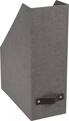 OB Bigso Estelle Canvas Fiberboard Upright Magazine Storage Box | Gray • $19.53