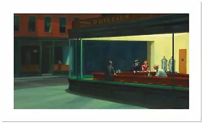 Edward Hopper 'Nighthawks' Fine Art Print 24x40 Inches • £32.95