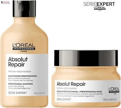 L'Oreal Serie Expert Absolut Repair Shampoo 300ml & Mask 250 Ml Set/ Kit • £29.99