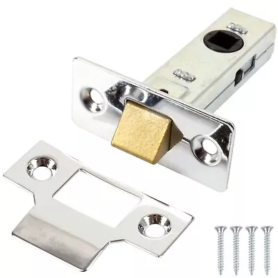 POLISHED ALUMINIUM LEVER LATCH HANDLE SET Internal Door Knob Catch Latch Silver • £6.15