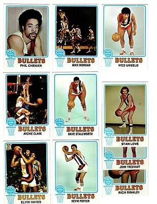 1973 Topps BALTIMORE BULLETS Team Set EX NM--P.Chenier E.Hayes W.Unseld!! • $49.99