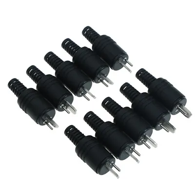 10pcs 2 Pin Din Male Plug Hifi Loudspeaker Audio Connector For Speaker _~~ • $8.48