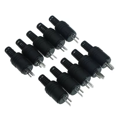 10pcs 2 Pin Din Male Plug Hifi Loudspeaker Audio Connector For Speaker .RQ • $3.58